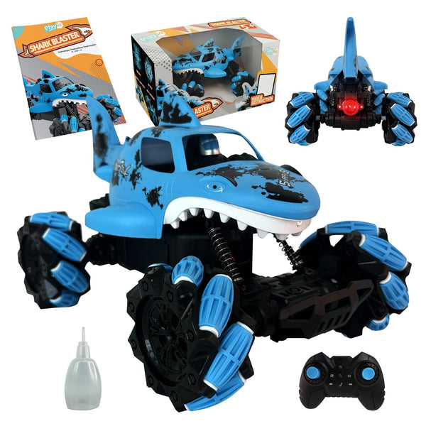 Shark Blaster PLAYIO - Auto RC z wyrzutniami wodnymi i efektem mgiełki
