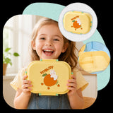 Lunchbox dla dzieci PLAYIO – żółty z króliczkiem