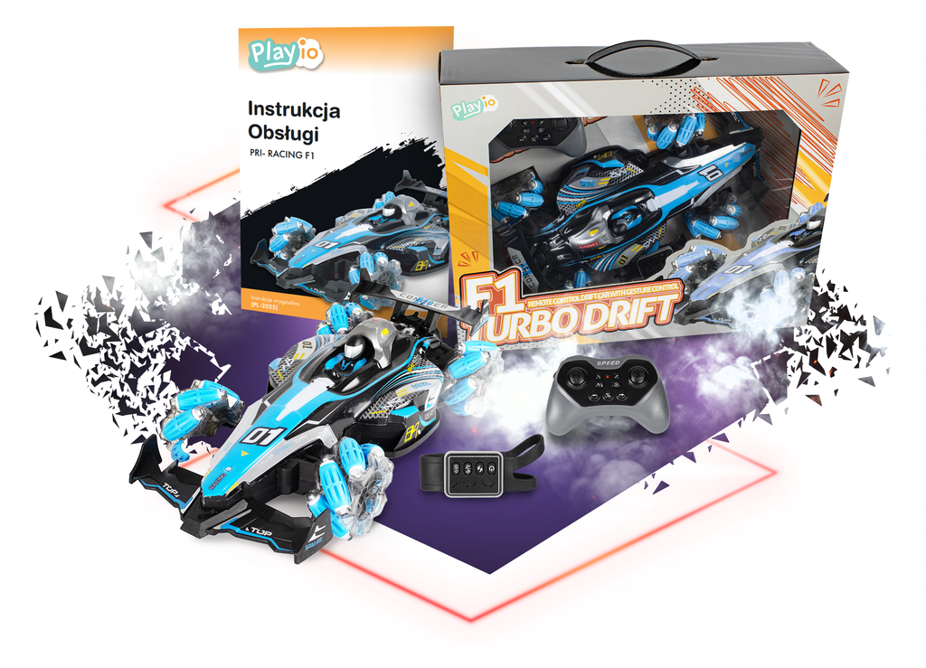 F1 TURBO DRIFT – Auto do Driftu Sterowane Gestami + 2 Piloty sterowania