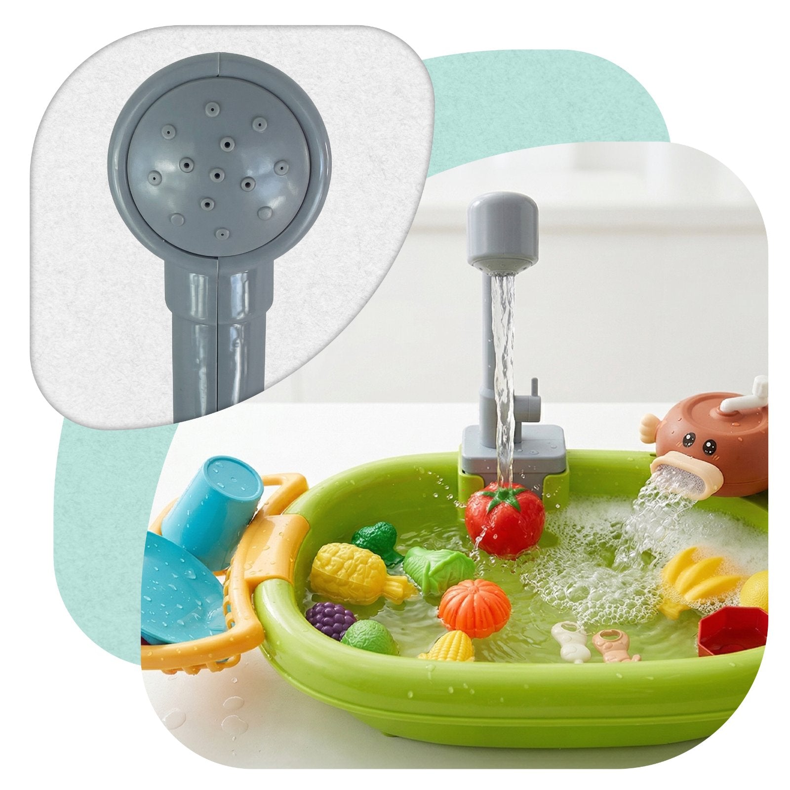 Aqua Sink PLAYIO - Zabawkowy Zlew z Elektryczną Pompką Wodną dla Dzieci od 3 lat