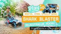 Shark Blaster PLAYIO - Auto RC z wyrzutniami wodnymi i efektem mgiełki