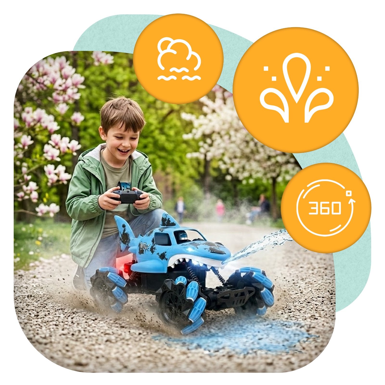 Shark Blaster PLAYIO - Auto RC ze strzelaniem wodą