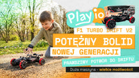 F1 Turbo Drift PLAYIO - Auto RC z driftem 360°, sterowaniem gestami i efektem dymu