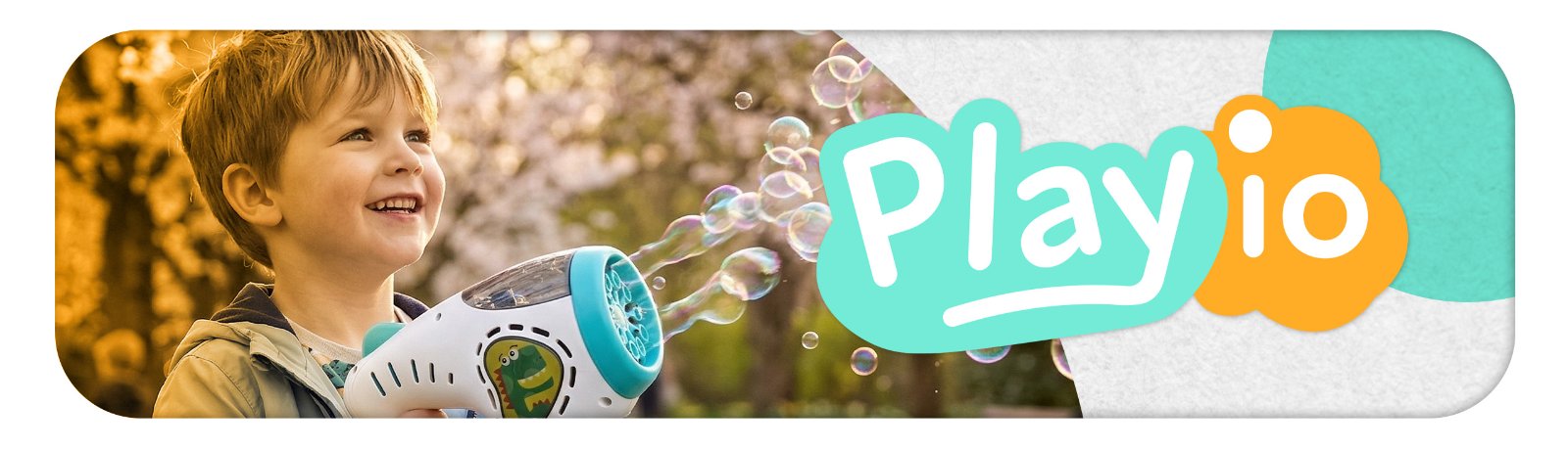 Pistolet do baniek mydlanych PLAYIO Dinozaur - automatyczny generator setek baniek