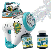 Pistolet do baniek mydlanych PLAYIO Dinozaur - automatyczny generator setek baniek
