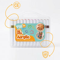Markery akrylowe PLAYIO – zestaw 24 kolory