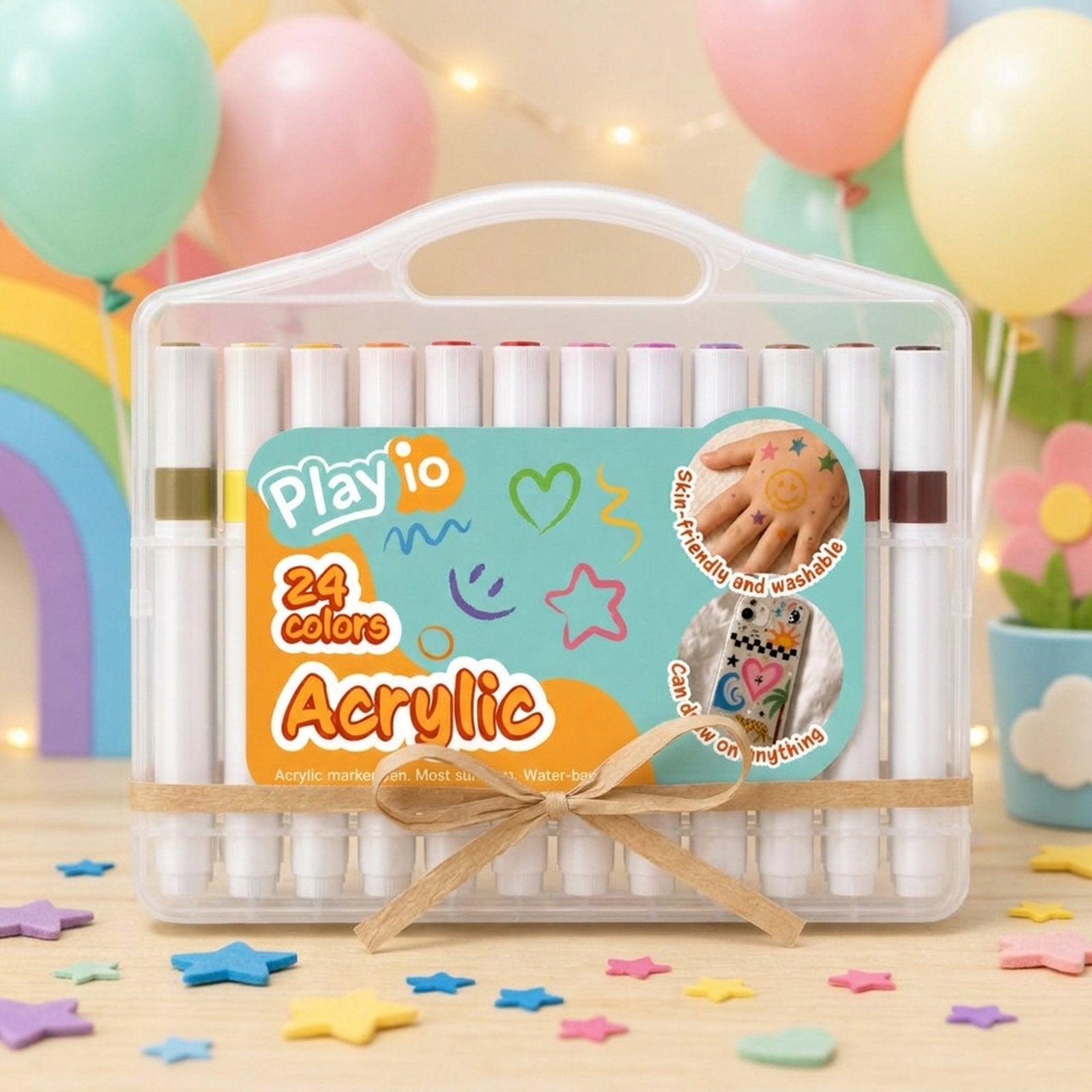 Markery akrylowe PLAYIO – zestaw 24 kolory
