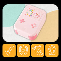 Lunchbox PLAYIO Jednorożec – śniadaniówka z 3 komorami, różowa