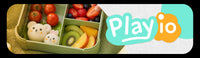 Lunchbox dla dzieci PLAYIO Dinozaur – 3 komory, zielony
