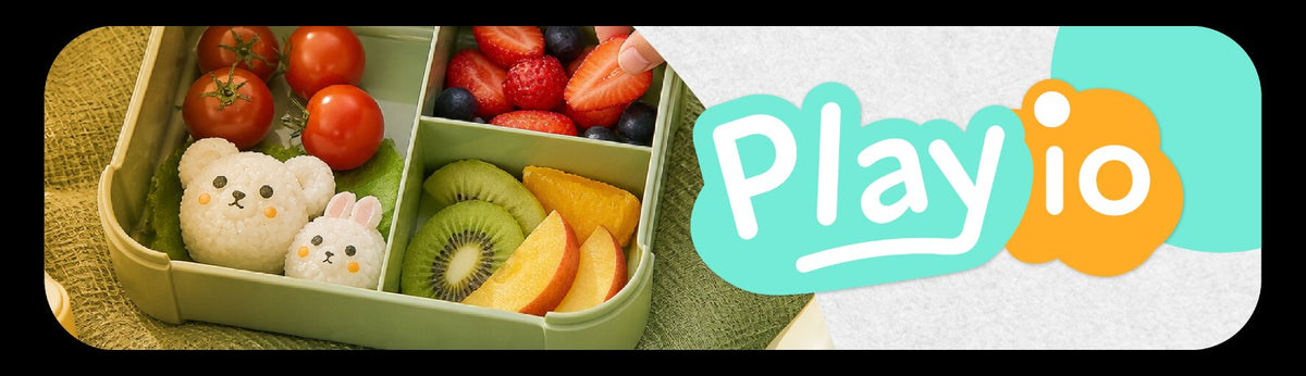 Lunchbox dla dzieci PLAYIO Dinozaur – 3 komory, zielony