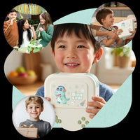 Lunchbox dla dzieci PLAYIO Dinozaur – 3 komory, zielony