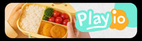 Lunchbox dla dzieci PLAYIO – żółty z króliczkiem