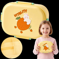 Lunchbox dla dzieci PLAYIO – żółty z króliczkiem