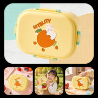 Lunchbox dla dzieci PLAYIO – żółty z króliczkiem