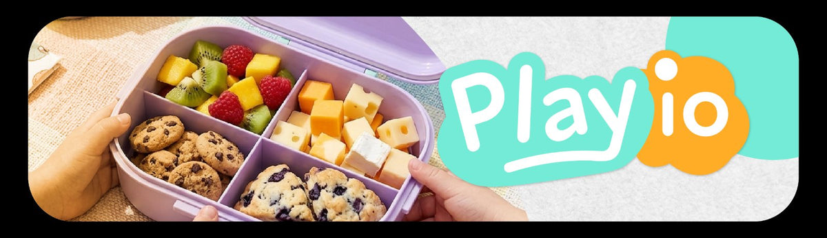 Lunchbox dla dzieci PLAYIO – Króliczek, fioletowy z przegródkami