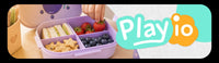 Lunchbox dla dzieci PLAYIO – Króliczek, fioletowy z przegródkami