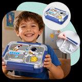 Lunchbox PLAYIO Astronauta – śniadaniówka 3 komory ze stali