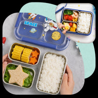 Lunchbox PLAYIO Astronauta – śniadaniówka 3 komory ze stali
