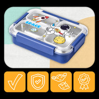 Lunchbox PLAYIO Astronauta – śniadaniówka 3 komory ze stali
