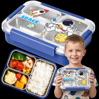 Lunchbox PLAYIO Astronauta – śniadaniówka 3 komory ze stali