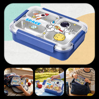 Lunchbox PLAYIO Astronauta – śniadaniówka 3 komory ze stali