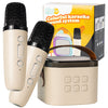 Karaoke dla Dzieci Bluetooth ze Zmianą Głosu i 2 Mikrofonami - beżowy