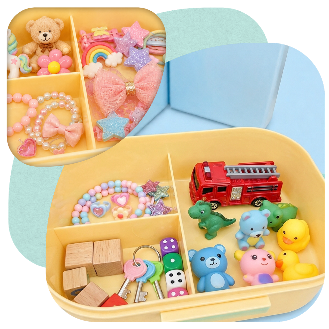 Lunchbox dla dzieci PLAYIO – żółty z króliczkiem