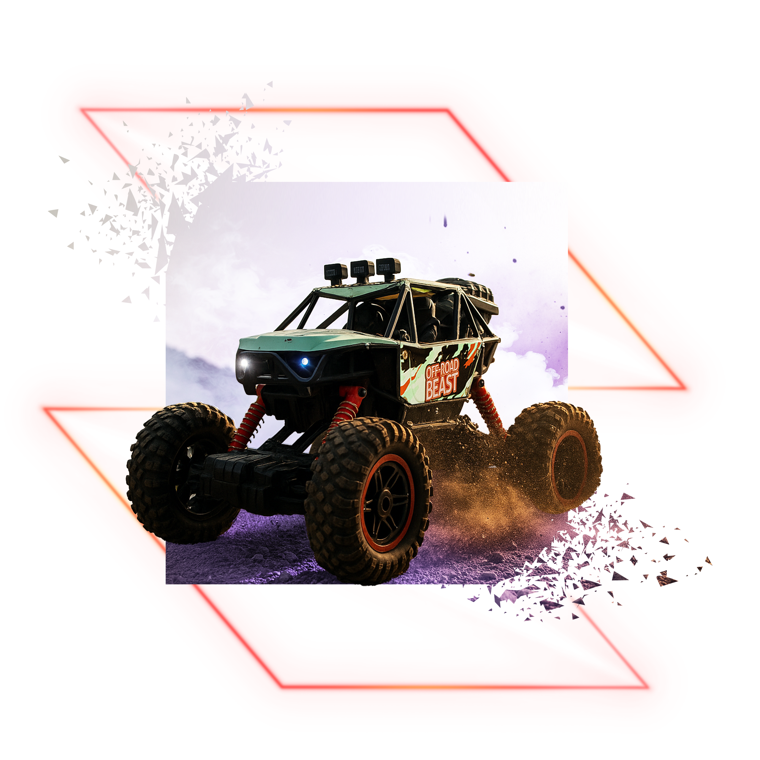 OFF ROAD BEAST – Samochód Zdalnie Sterowany z Dymem i LED