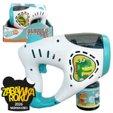 Pistolet do baniek mydlanych PLAYIO Dinozaur - automatyczny generator setek baniek