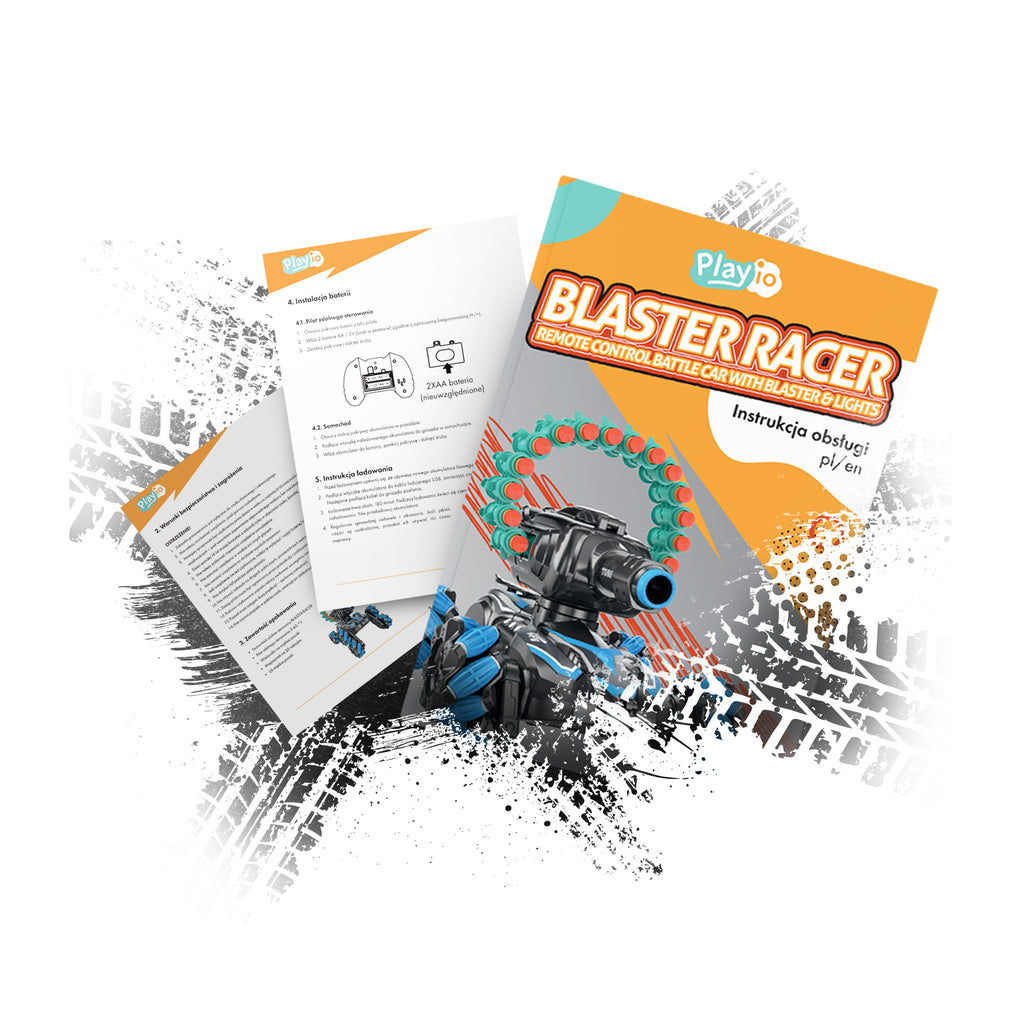 Auto RC z Wyrzutnią Lotek i Driftem 360 - Blaster Racer