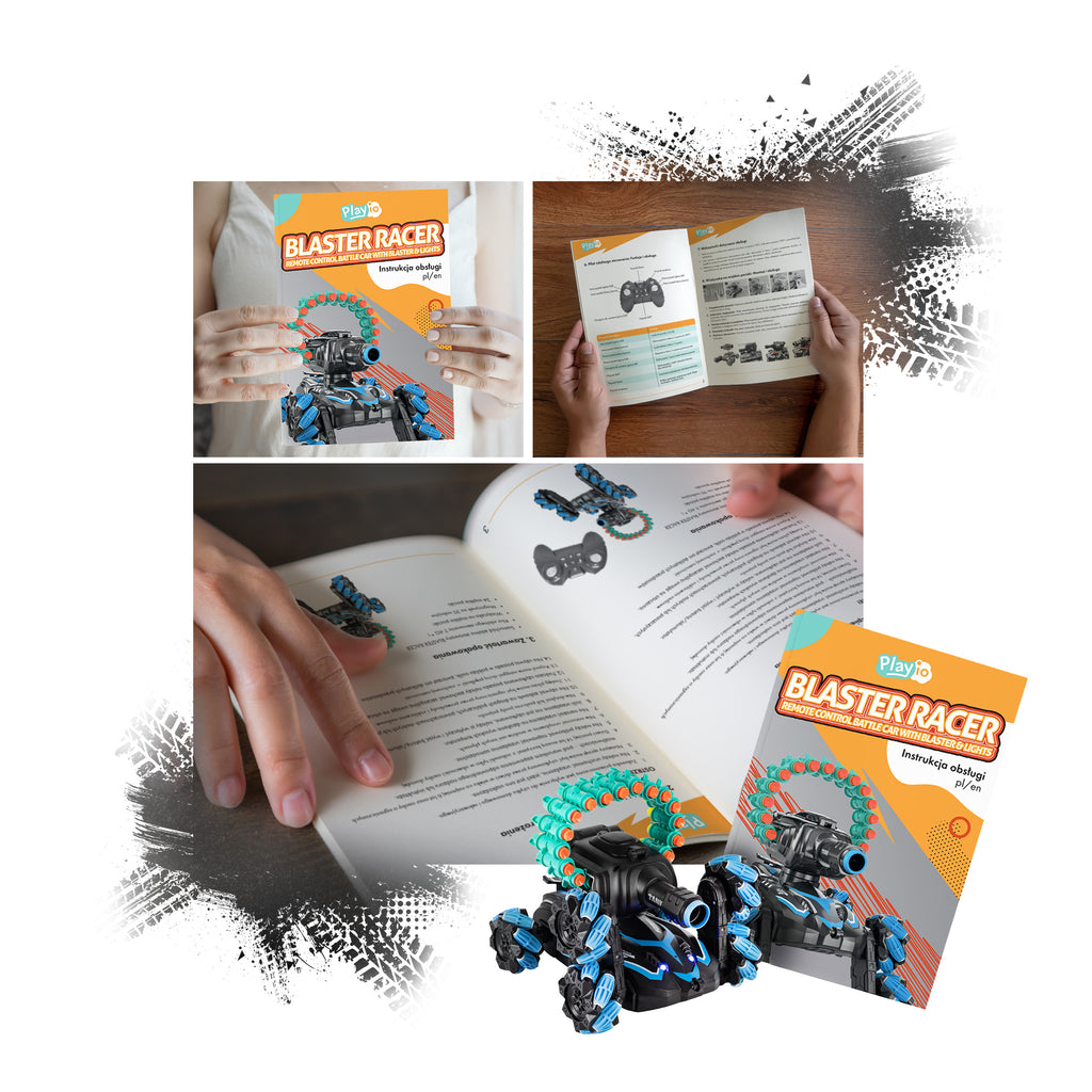 Auto RC z Wyrzutnią Lotek i Driftem 360 - Blaster Racer