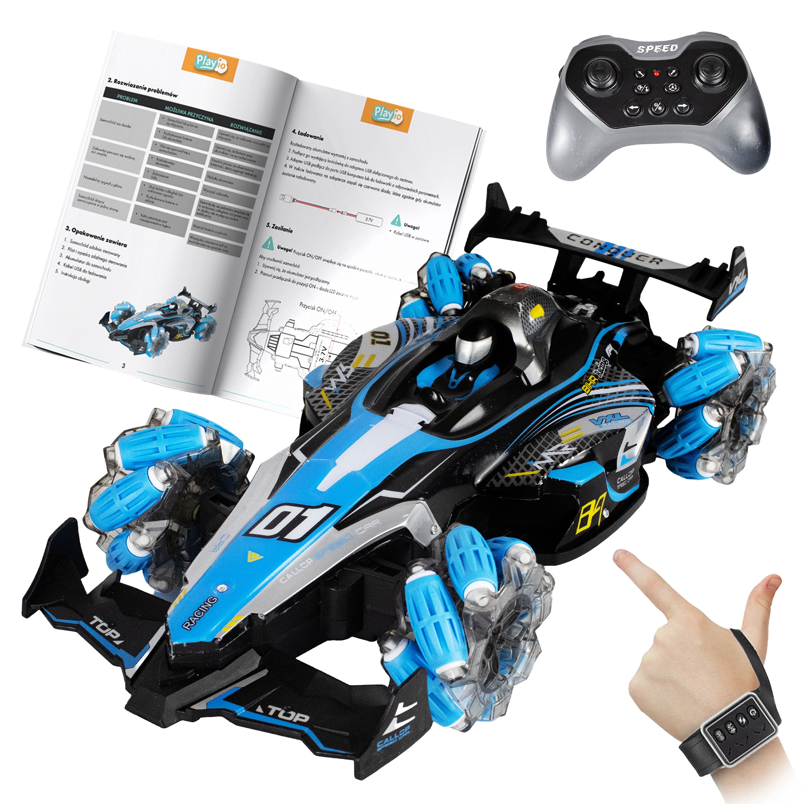 F1 TURBO DRIFT – Auto do Driftu Sterowane Gestami + 2 Piloty sterowania